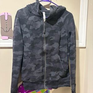 Lululemon Dark Gray Camouflage scuba Jacket
